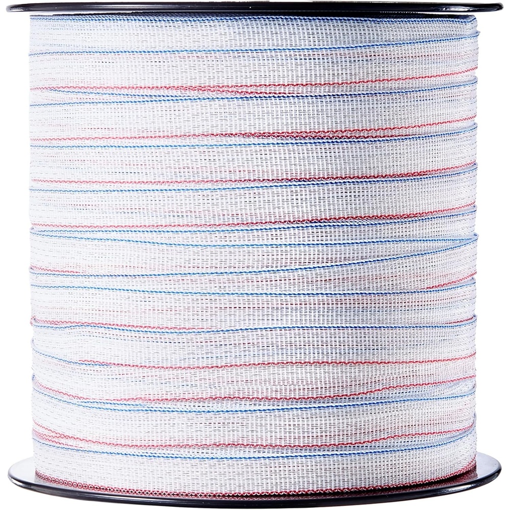 image:imageVEVOR Electric Fence Tape 1640Ft 500M Polytape Fencing Hot Wire 34 Width 6 Stainless Steel Strands for Reliable Conductivity UV amp Rust Resistance Portable Polywire for Horse Cattle LivestockWhite