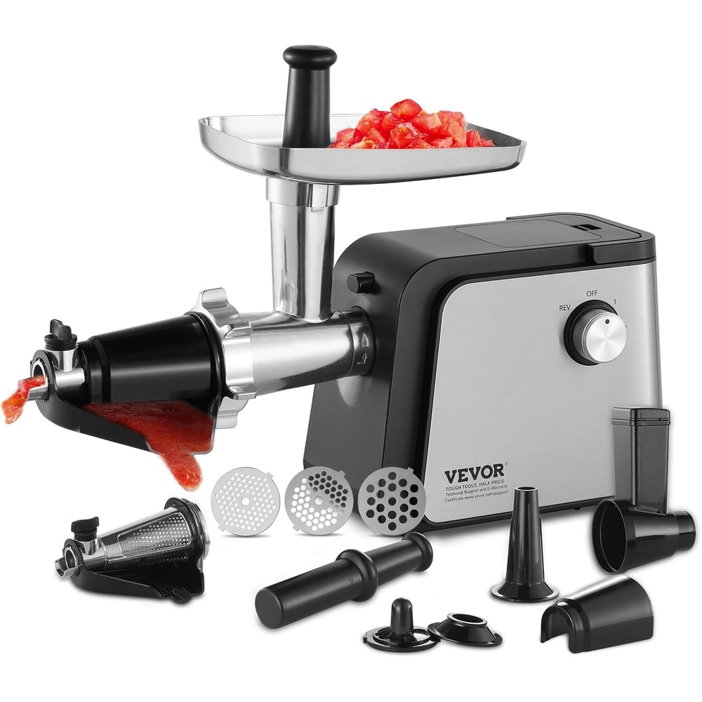 image:imageVEVOR Electric Tomato Strainer 500W Sauce Maker Machine 49 LBSMin Food Mill With Reverse Function for Tomato Strawberry Blueberry  Pure Copper Motor500W