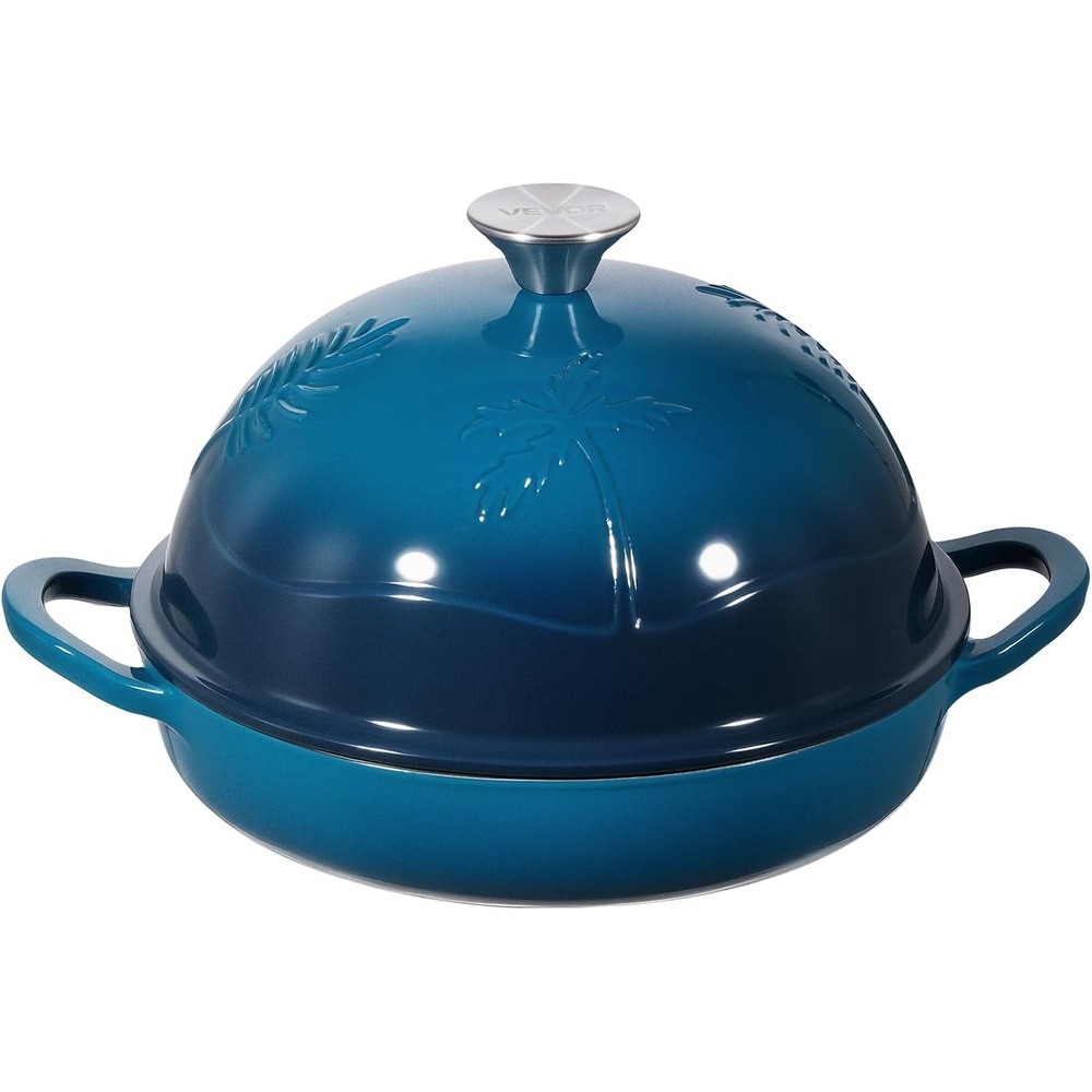 image:imageVEVOR Enameled Cast Iron Dutch Oven 5 Quart Pot for Sourdough Bread Baking HeavyDuty Cookware Pan with Lid and Dual Handles Oven Induction Compatible up to 500 for Cooking Roasting