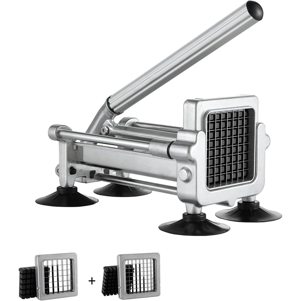image:imageVEVOR French Fry Cutter Potato Slicer with 12Inch and 38Inch Stainless Steel Blades Manual Potato Cutter Chopper with Suction Cups Great for Potato French Fries Cucumber Vegetables Carrot12 inch38 inch Suctioncup