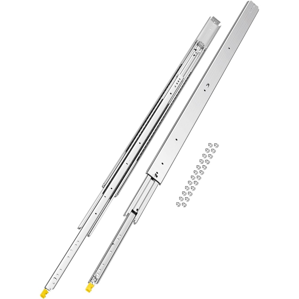 image:imageVEVOR Heavy Duty Drawer Slides 36 Inch 500 lb 1 Pair Full Extension Side Mount Ball Bearing Rails with Dual Lock for Industrial Cabinets Tool Chests and Workbenches56 inch
