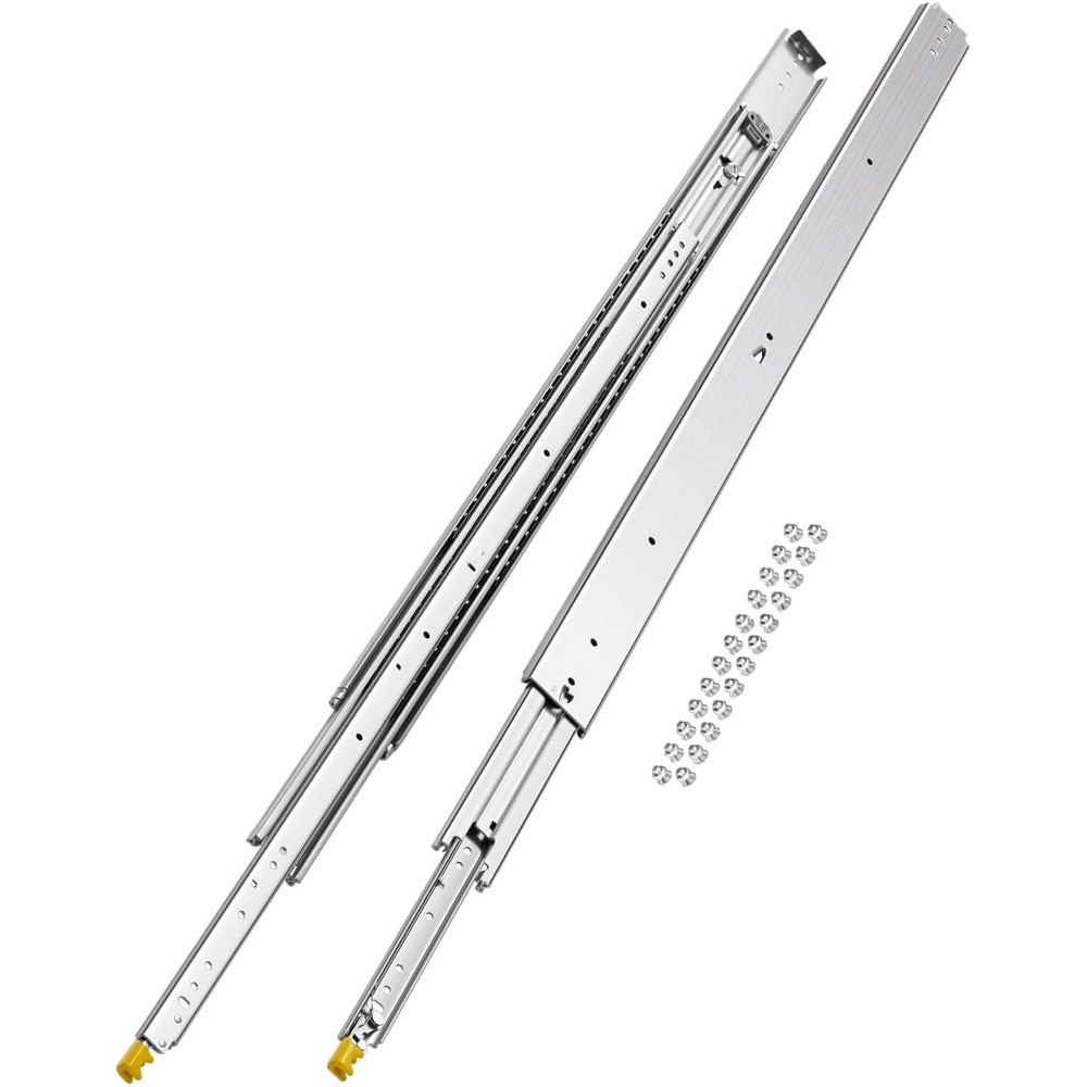 image:imageVEVOR Heavy Duty Drawer Slides 36 Inch 500 lb 1 Pair Full Extension Side Mount Ball Bearing Rails with Dual Lock for Industrial Cabinets Tool Chests and Workbenches52Inch
