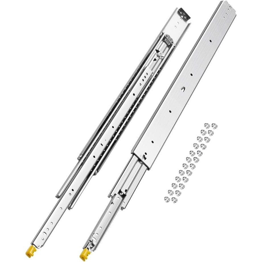 image:imageVEVOR Heavy Duty Drawer Slides 36 Inch 500 lb 1 Pair Full Extension Side Mount Ball Bearing Rails with Dual Lock for Industrial Cabinets Tool Chests and Workbenches36 Inch