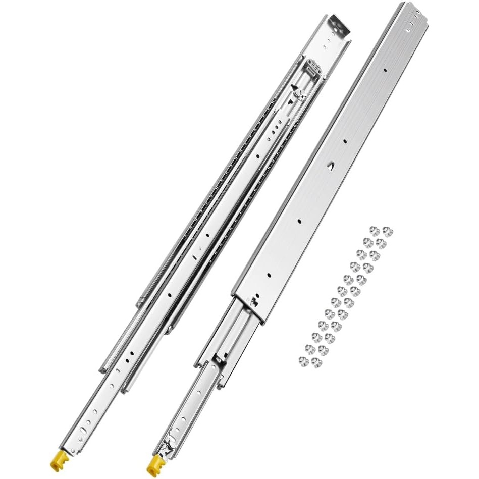 image:imageVEVOR Heavy Duty Drawer Slides 36 Inch 500 lb 1 Pair Full Extension Side Mount Ball Bearing Rails with Dual Lock for Industrial Cabinets Tool Chests and Workbenches40 inch
