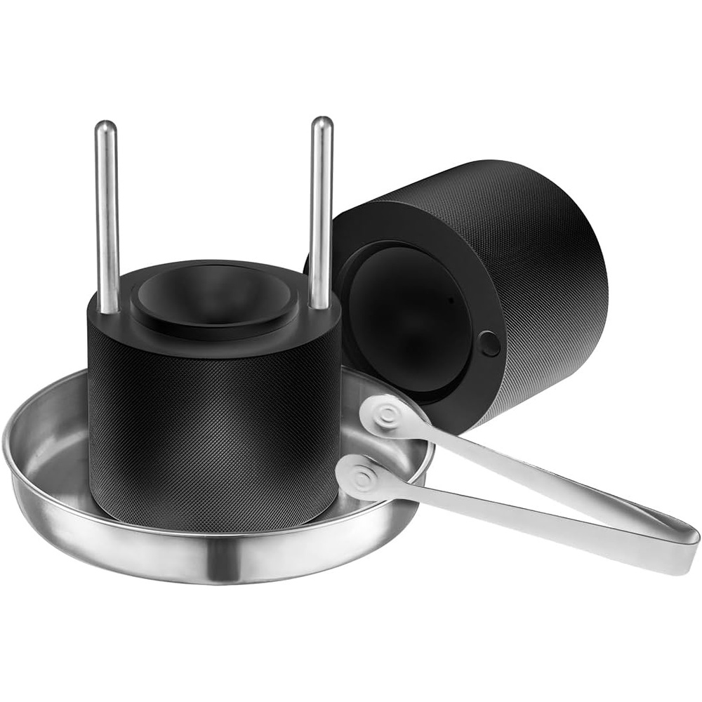 image:imageVEVOR Ice Ball Press 24 Ice Ball Maker Aircraft Al Alloy Ice Ball Press Kit for 60mm Ice Sphere Ice Press with Tong and Drip Tray for Whiskey Cocktail Bourbon Scot on Party amp Holiday SilverBlack