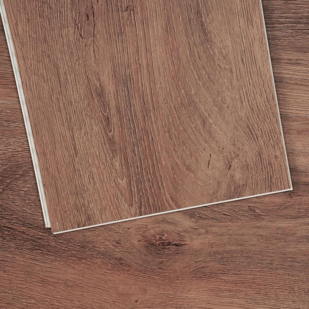 image:imageVEVOR Interlocking Vinyl Floor Tiles 48 x 73 inch 10 Tiles 55mm Thick Snap Together Flooring Natural Wood Grain Luxury Vinyl Flooring for Bedroom Living Room Bathroom 245 SqFtBoxDeep Brown Wood Grain