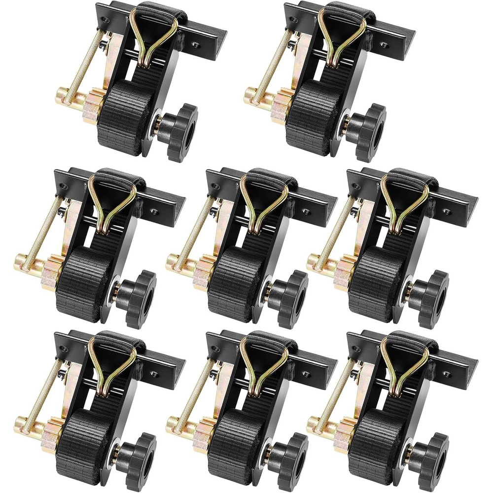 image:imageVEVOR Ladder Rack Ratchet Straps 14 Black Square Tube Mount 15 Wide x 75 Long Black Ladder Rack Straps with Double JHooks 500 lbs Load Heavy Duty Cargo Buckle Lock Strap 4 PackBlack Square Tube8 Pack