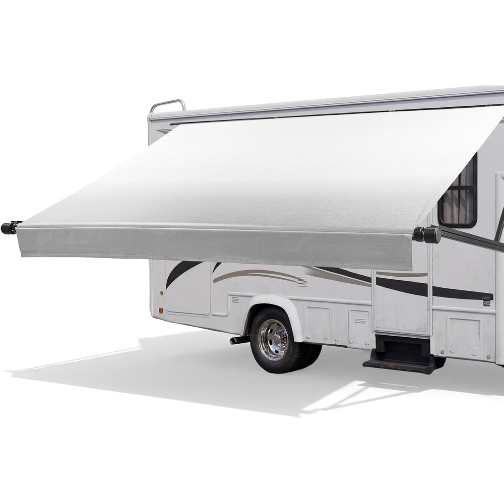 image:imageVEVOR Motorized RV Awning Complete Kit 1506FT Electric Retractable RV Awning with Aluminum Alloy Frame amp Waterproof Fabric Outdoor Camping Trailer Awnings Fit Most RVs 15FT Type Gradient Black21 FT