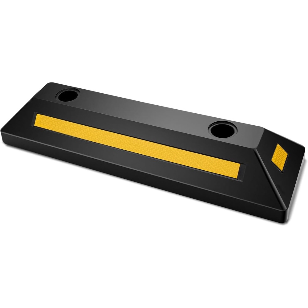 image:imageVEVOR Parking Stopper 16 Inch 2 Pcs Heavy Duty Parking Aid for Garage PP Curb Garage Floor Stopper with Reflective Strips Vehicles Gadgets for Cars Vans Trucks Tire Wheel Guide Block Stops Bumpers216 Inch 2 Pcs