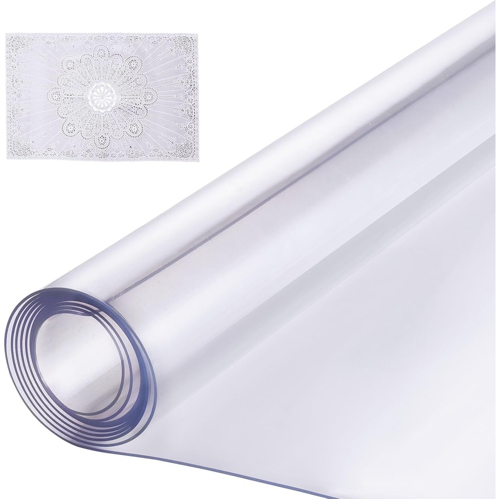 image:imageVEVOR Plastic Table Cover 42 x 78 Inch 2 mm Thick Clear Table Protector Rectangle Clear Desk Mat Waterproof amp Easy Cleaning for Office Dresser Night Stand96 x 24 Rectangular