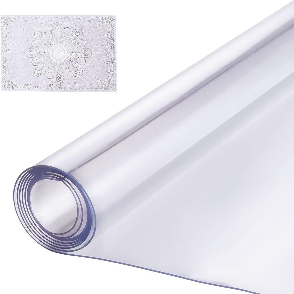 image:imageVEVOR Plastic Table Cover 42 x 78 Inch 2 mm Thick Clear Table Protector Rectangle Clear Desk Mat Waterproof amp Easy Cleaning for Office Dresser Night Stand54 x 54 Square