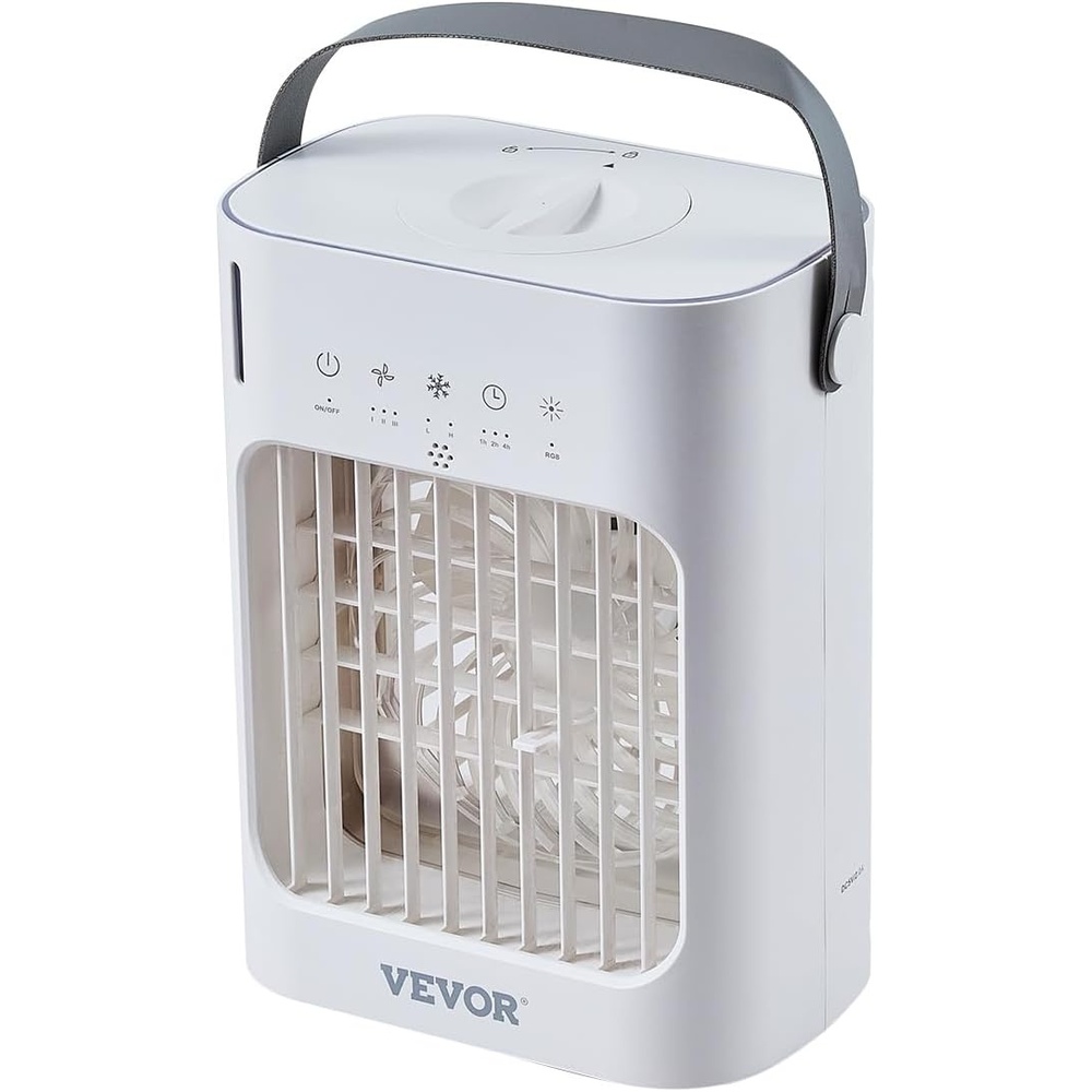 image:imageVEVOR Portable Air Conditioner 4in1 Evaporative Air Cooler 3Speed Mini Air Conditioner with 07H Smart Timer 700ml Water Tank 7Color Light Personal Mini Desk AC Fan for Bedroom Office Room