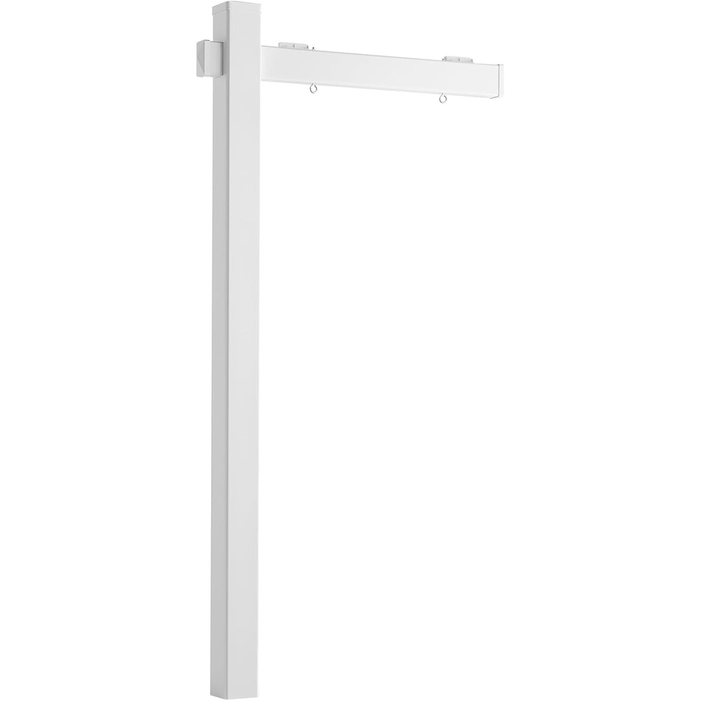 image:imageVEVOR Real Estate Sign Post 2Pack 6 ft Tall PVC Realtor Yard Sign Holder with 36 in Arm Holds up to 24 in Easy to Install WindResistant for Open House and Home Yard Road White No SignsWHITE