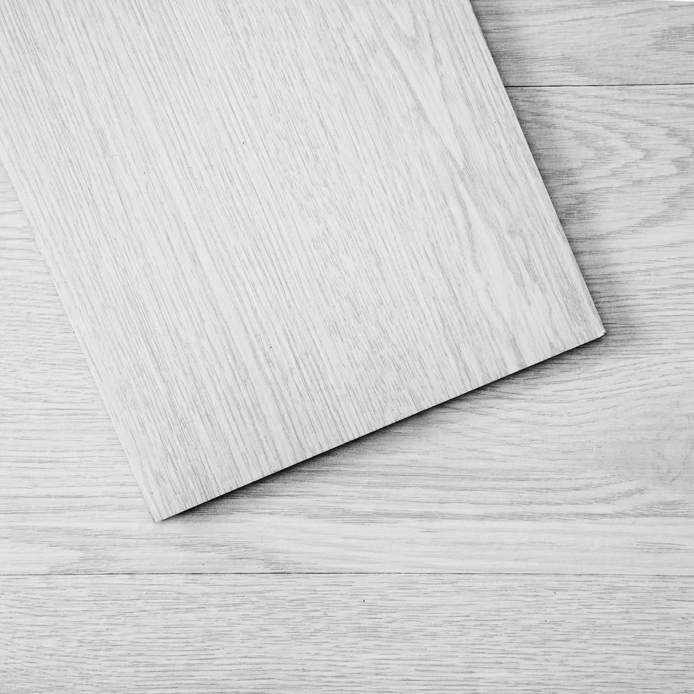 image:imageVEVOR Self Adhesive Vinyl Floor Tiles 12 x 12 inch 50 Tiles 15mm Thick Peel and Stick Floor Tiles Bathrooms Black Marble DIY Flooring for Kitchen Dining Room Bedrooms Modern Home DecorLight Gray