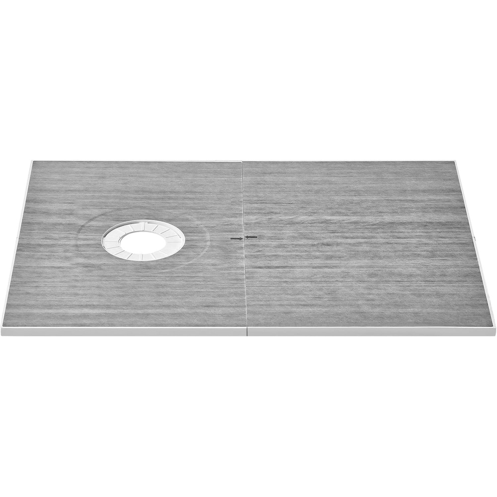 image:imageVEVOR Shower Curb Kit 72x72 Shower Pan Kit with 63 Central Drain Lightweight EPS Shower Installation Kits with 2 Waterproof Cloths Shower Pan Slope Sticks Fit for Bathroom38x60Hole offset