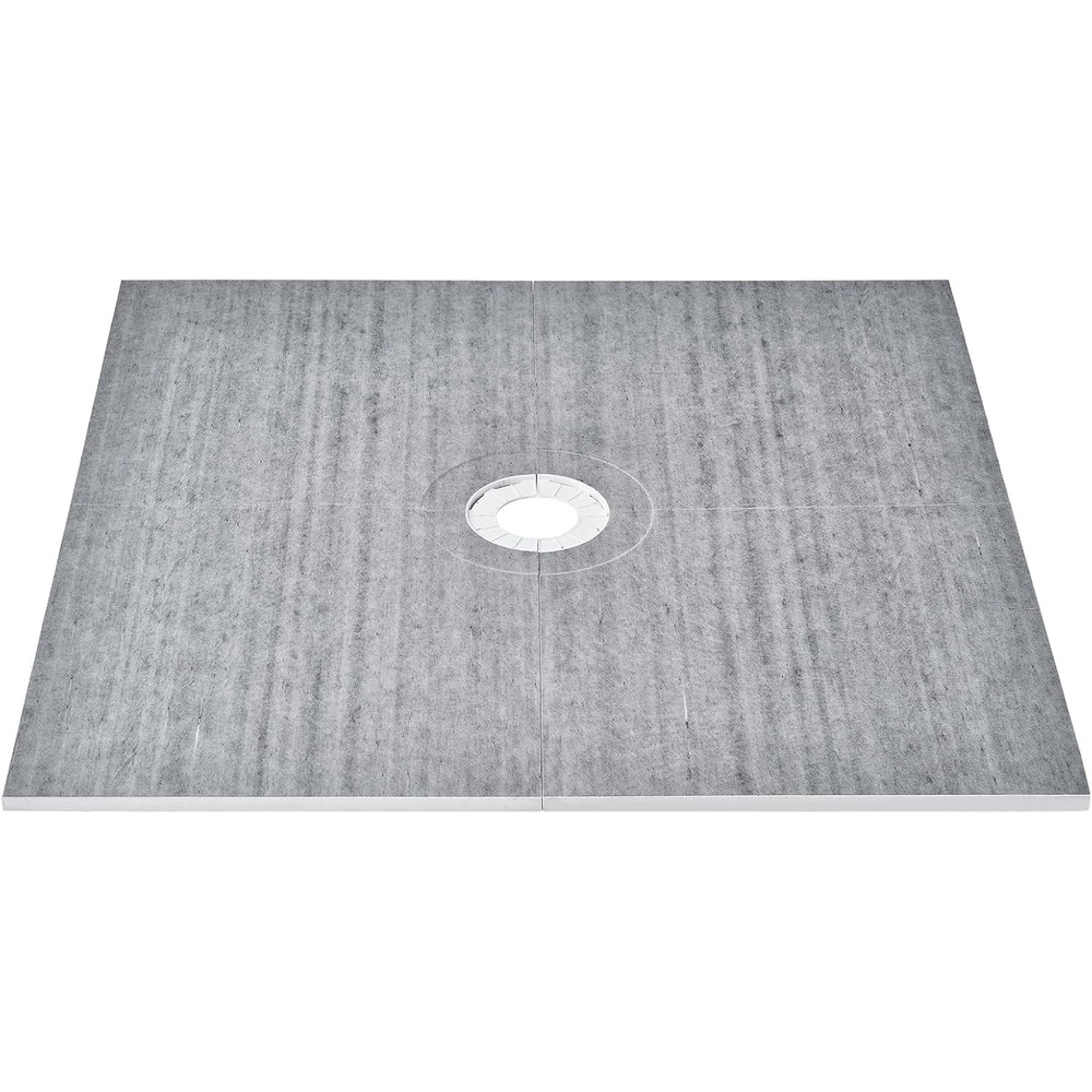image:imageVEVOR Shower Curb Kit 72x72 Shower Pan Kit with 63 Central Drain Lightweight EPS Shower Installation Kits with 2 Waterproof Cloths Shower Pan Slope Sticks Fit for Bathroom72x72
