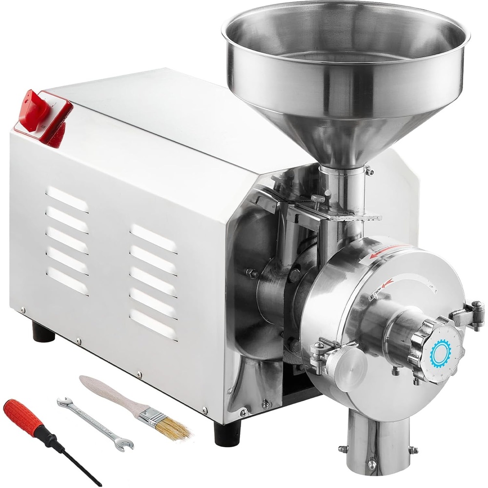 image:imageVEVOR Soybean Grinder Commercial Grinding Machine for Spices 2200W Corn Mill Grinder 50 KGH Stainless Steel Industrial Flour Milling Machine for Pepper Soybean Peanut Corn Grains