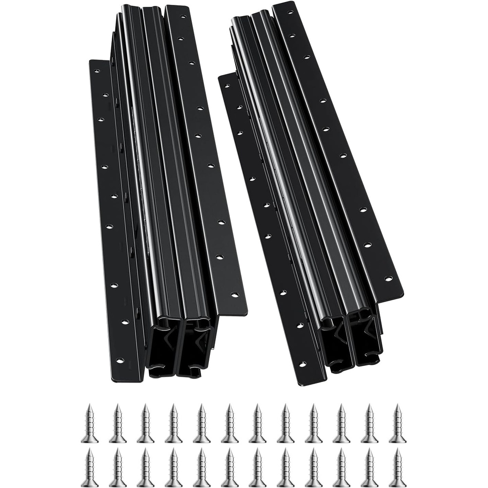 image:imageVEVOR Undermount Heavy Duty Drawer Slides 16 24 32 40 Inch 260 lb Load Capacity Full Extension Ball Bearing Under Stair Cabinet Rails Bottom Stair Cabinet Glides Track Runners40inch Black16 Inch