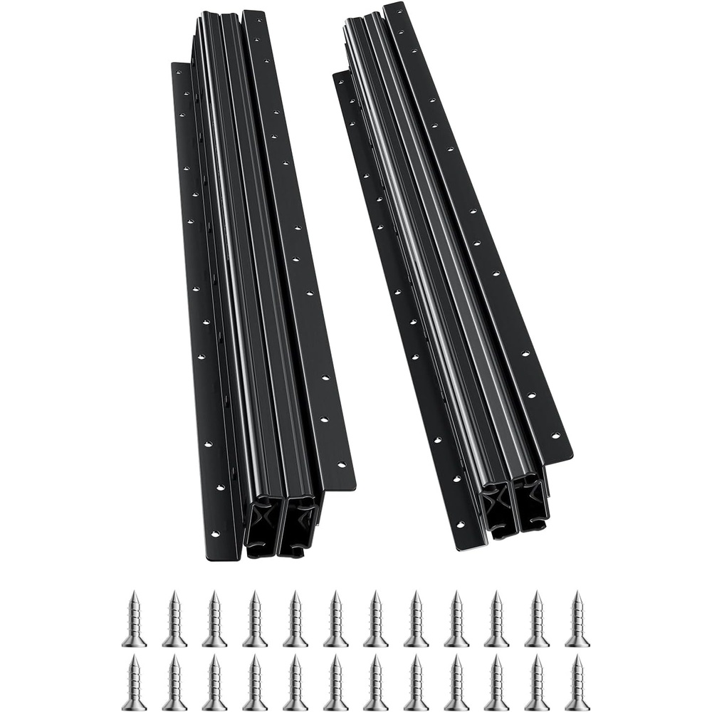 image:imageVEVOR Undermount Heavy Duty Drawer Slides 16 24 32 40 Inch 260 lb Load Capacity Full Extension Ball Bearing Under Stair Cabinet Rails Bottom Stair Cabinet Glides Track Runners40inch Black24 Inch