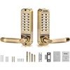 image:imageVEVOR Mechanical Keyless Entry Door Lock 14 Digit Keypad Embedded Outdoor Gate Door Locks Set with Keypad and Handle WaterProof Zinc Alloy Easy to Install for Garden Garage Yard Storage ShedOil Rubbed Bronze