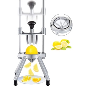 Happybuy 8-Section Commercial Easy Wedger Stainless Steel Blade Fruit Lime Slicer, Lemon Cutter 8 Wedges for Bar Restaurant(1 Blade | 6-Section)