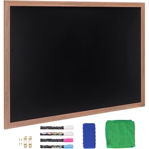 VEOVR Magnetic Chalk Board, Hanging Message Signs with Chalks & Eraser, Vintage Wooden Chalkboard Sign, Rustic Brown Framed Calendar and Bulletin Combo Boards, 35″x46″, Kitchen, Home Decor, Wedding