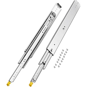 VEVOR 1 Pair Full Extension Drawer Slides 18 20 22 28 30 32 36 38 40 44 48 52 56 60 in, 500 lbs Load Capacity Locking Drawer Slides, Ball Bearing with Lock Side Mount Drawer Slide Rail