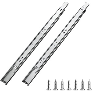 VEVOR 10 Pairs 24 Inch Soft Close Drawer Slides 14 16 18 20 22 24 Inch Heavy Duty Side Mount Rails,Ball Bearing Full Extension Noiseless Dresser Drawer Slides, 100 Lbs Load Capacity(Standard)