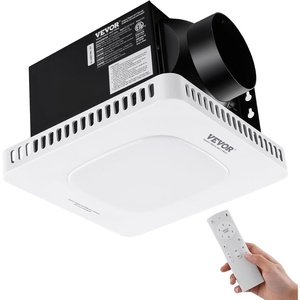 VEVOR 110 CFM Bathroom Exhaust Fan with Remote – 1.5 Sones Low Noise, LED Light 3000-5000K, Energy-Saving with Timer, Ceiling Ventilation