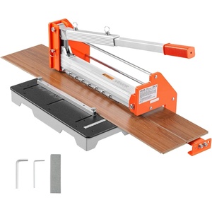 VEVOR 12 inch Vinyl Floor Cutter, 16mm Thick Laminate Flooring Cutter with Upgraded Labor-Saving Aluminum-Alloy Lever, Telescoping Support Plate, Cuts Engineered Wood, LVT, VCT, SPC, LVP, WPC(12 in Wide x 16 mm Thick)