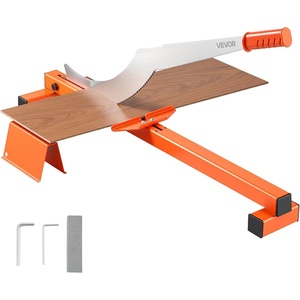 VEVOR 12 inch Vinyl Floor Cutter, 16mm Thick Laminate Flooring Cutter with Upgraded Labor-Saving Aluminum-Alloy Lever, Telescoping Support Plate, Cuts Engineered Wood, LVT, VCT, SPC, LVP, WPC(12 in Wide x 10 mm Thick)