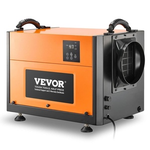 VEVOR 125 Pints Commercial Dehumidifier with Drain Hose, Portable Crawl Space Dehumidifiers for Basement Storage Room Industrial Grade, Auto Defrost/Drainage, Heavy-duty Galvanized Steel, LED Indicate(125 Pints without Pump)