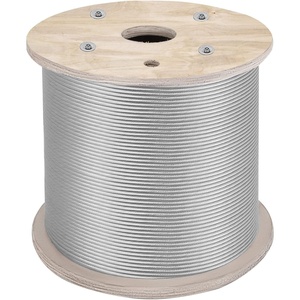 VEVOR 1/4″ Stainless Steel Cable 200FT, T304 7×19 Tighter Core Cable Railing System Wire Rope Aircraft Deck Railing Kit Fence Wire(T304 200FT)