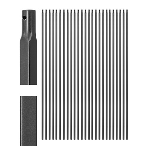 VEVOR 16 Pack 44 Inch Stair Balusters, Carbon Steel Square Hollow Spindles, Corrosion-Proof Indoor & Deck Railing with Pre-Drilled Holes, Matte Black Finish(44 Inch-31 Pack)