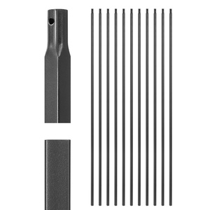 VEVOR 16 Pack 44 Inch Stair Balusters, Carbon Steel Square Hollow Spindles, Corrosion-Proof Indoor & Deck Railing with Pre-Drilled Holes, Matte Black Finish(44 Inch-11 Pack)