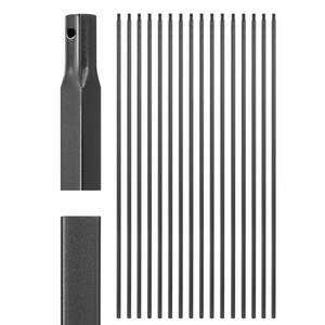 VEVOR 16 Pack 44 Inch Stair Balusters, Carbon Steel Square Hollow Spindles, Corrosion-Proof Indoor & Deck Railing with Pre-Drilled Holes, Matte Black Finish(44 Inch-16 Pack)
