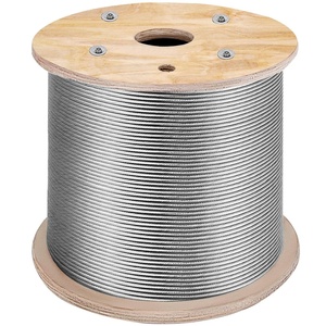 VEVOR 1/8 Stainless Steel Cable Railing Kit, 600 FT 316 Marine Aircraft Cable With Cutter and Gloves, 1600 lbs Breaking Strength, 7×7 Strands for Handrail Stair Decking Fence Outdoors(1/8 Cable)