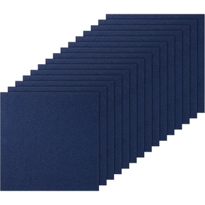 VEVOR 24 x 24 Peel and Stick Carpet Tiles Squares with Self Adhesive & Soft Padded for Indoor Outdoor Kitchen Living Room Bedrooms – Pack of 15/60 sq ft/Dark Blue
