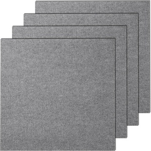VEVOR 24 x 24 Peel and Stick Carpet Tiles Squares with Self Adhesive & Soft Padded for Indoor Outdoor Kitchen Living Room Bedrooms – Pack of 9/36 sq ft/Light Gray