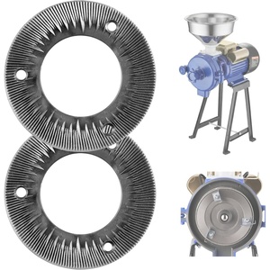 VEVOR 2PCS Grinding Sheets for Electric Grain Mill Grinder, Cast Iron Dry Grinding Discs, Replacement Grinding Plates Compatible with VEVOR GM-001, GM-002, GM-003 Corn Spice Mill Grinder