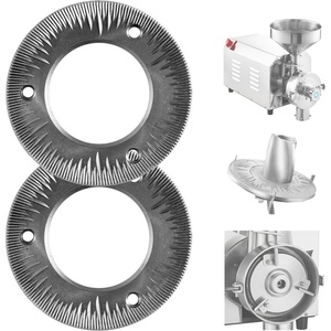 VEVOR 2PCS Grinding Sheets for Electric Grain Mill Grinder, Cast Iron Dry Grinding Discs, Replacement Grinding Plates Compatible with VEVOR HN-2200, HN-3000 Corn Spice Mill Grinder