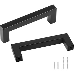 VEVOR 30 Pack Black Cabinet Pulls, 3.78in / 96mm Center to Center Kitchen Drawer Handles, Rust and Scratch-Resistant Hardware, Stainless Steel Door Handles for Kitchen Bathroom Bar Hardware Matte(3.78 inch Hole Centers(96mm))