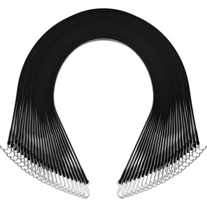 VEVOR 31″ Rubber Bungee Cords, Weatherproof EPDM Rubber Tie Down Straps with Crimped S Hooks, Heavy Duty Outdoor Tarp Straps for Securing Flatbed Trailers, Canvases, Cargo, and More (50 Pack)(21inch 50pcs)