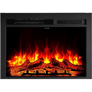 VEVOR 40 Inch Electric Fireplace Insert, 5000BTU Recessed or Wall Mounted Heater Realistic Flame Colors & Adjustable Brightness, 750W/1500W Dual Heat, 8H Timer, for Living Room & Bedroom(28.5 Inches)