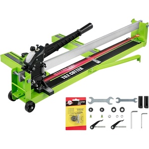 VEVOR 63-Inch Manual Tile Cutter, Upgraded Rail and Sliding Head, Precision Alignment Guide, Tungsten Carbide Cutting Wheel, Support Legs with Swivel Wheels, for DIY Pros, Ceramic, Floor, Wall Tiles(40 inchs)