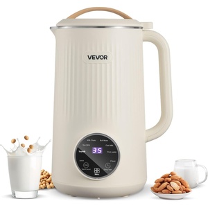 VEVOR 8-in-1 Nut Milk Maker, 41 oz Soy Milk Maker Machine with 10 Blades, for Homemade Oat, Nut, Soy, Juice, Milkshake, Rice Cereal, Plant-Based Beverages with Self-Cleaning, Boil Water, 12-Hour Delay(34oz)