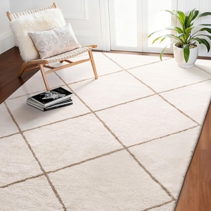 VEVOR 8×10 ft Area Rugs Living Room, Indoor Plush Area Rug Carpet Fluffy with Triple-Layer Material, Large Areas Rugs Shag for Bedroom Lounge Area, Non-Shedding & Soft Thick Pile, Non-Woven(Beige)