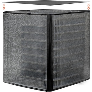 VEVOR AC Unit Covers for Outside, 28 x 28 x 32 Inches Breathable Mesh & Detachable Waterproof Top Air Conditioner Condenser HVAC Protector for All Seasons, Black(28″L x 28″W x 32″H)