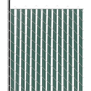 VEVOR Bottom Locking Privacy Slats, Single-Wall Vertical Bottom-Locking Slats for Chain-Link Fence, High-Density HDPE Chain Link Slats Ideally Fit 4′ High Fence for Garden, Farm, Sports Field(Green)(5′)