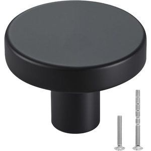 VEVOR Cabinet Knobs, 30 Pack, 1.22 Inch Black Zinc Alloy Drawer Pulls & Door Handles, Mushroom Kitchen Solid Knobs Dresser Handles, Cupboard Hardware with Screws for Bathroom Closet Cabinets Drawers(10 Pieces)